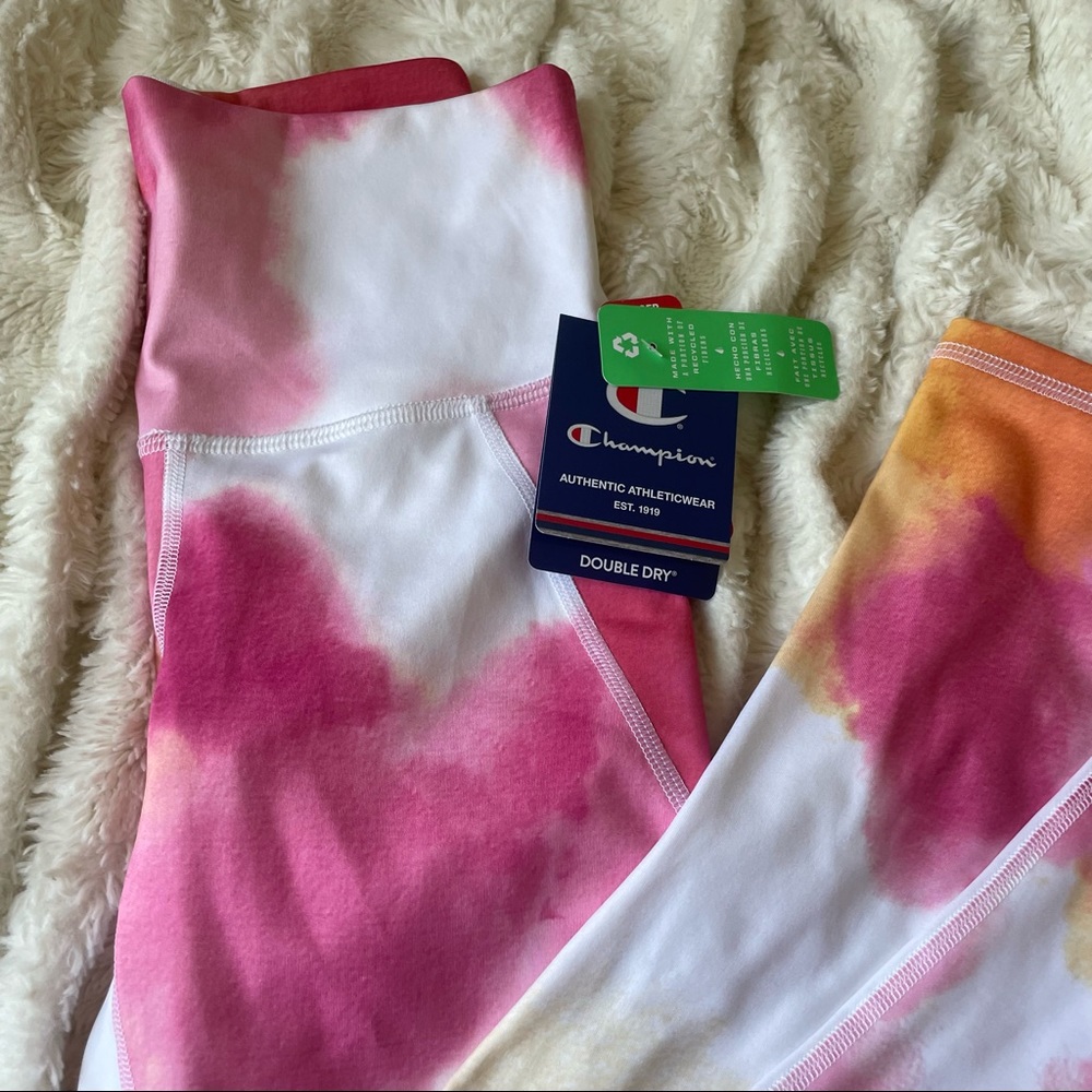 NWT Champion Double Dry Leggings in Marble Sherbet - Picture 2 of 9